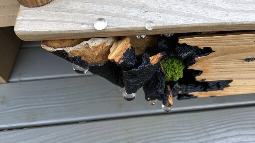 tread overhangs trap moisture