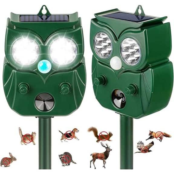 2 Pack Solar Animal Repellent Outdoor Deterrent