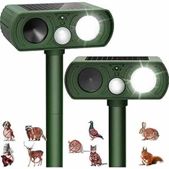 2PACK Solar Ultrasonic Animal Repellent Outdoor