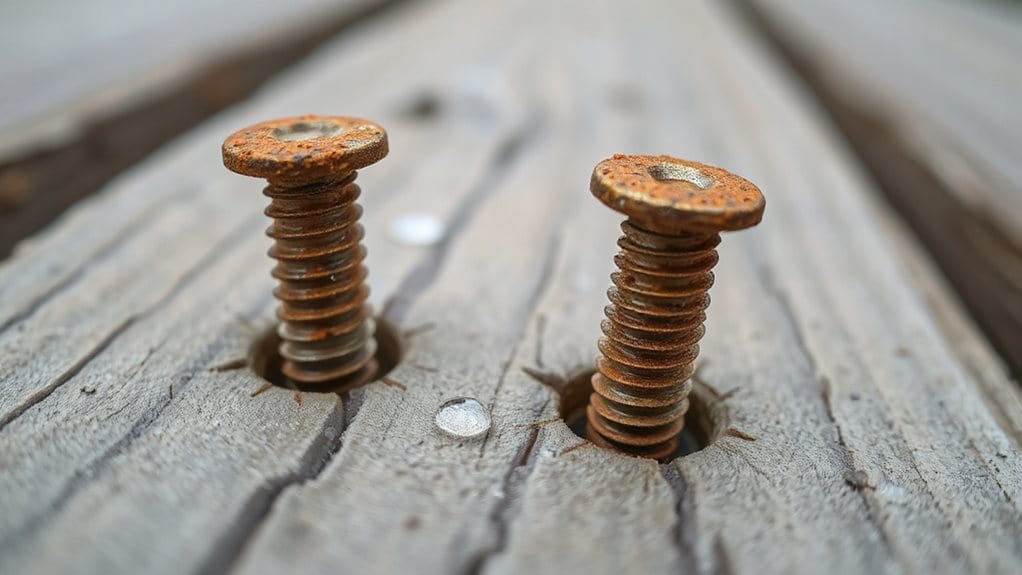 use corrosion resistant fasteners and adhesives