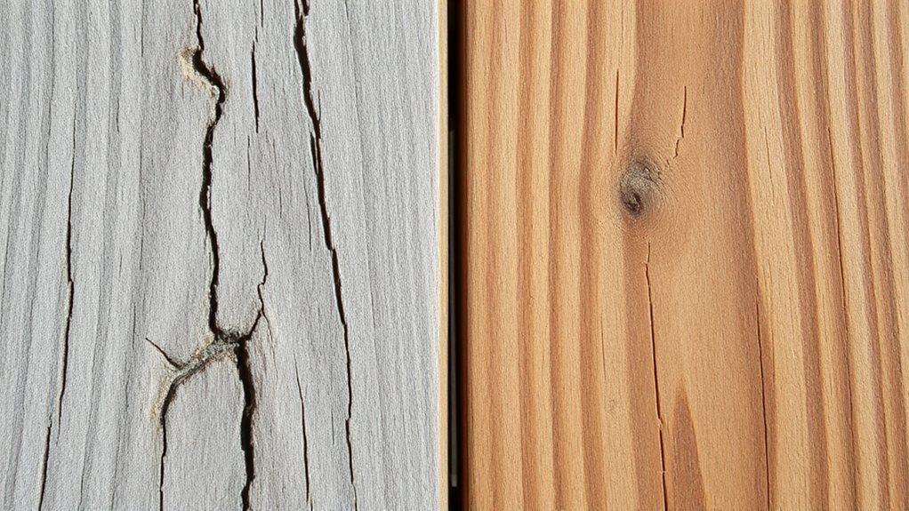 uv driven deck board degradation