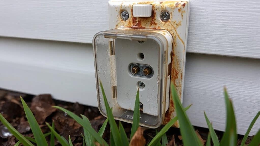 wet gfci tripped outlet