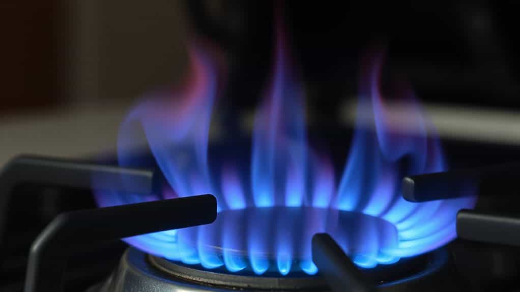 wind disrupts burner flames