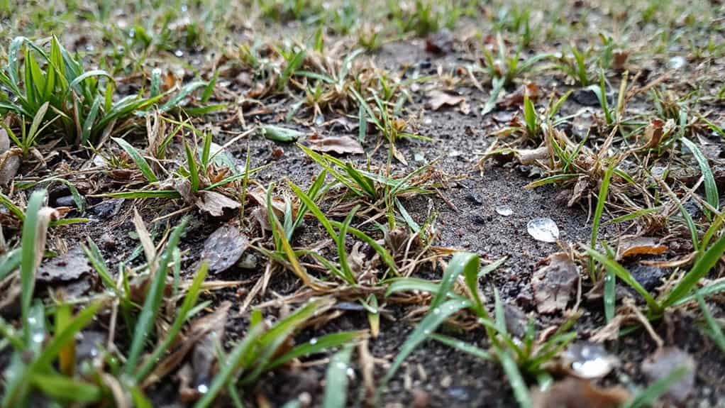 winter lawn bare spot causes