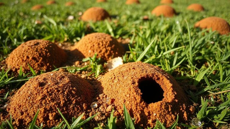 ants build mounded lawns