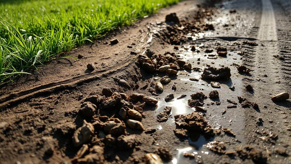 bare patches reveal seed washout causes