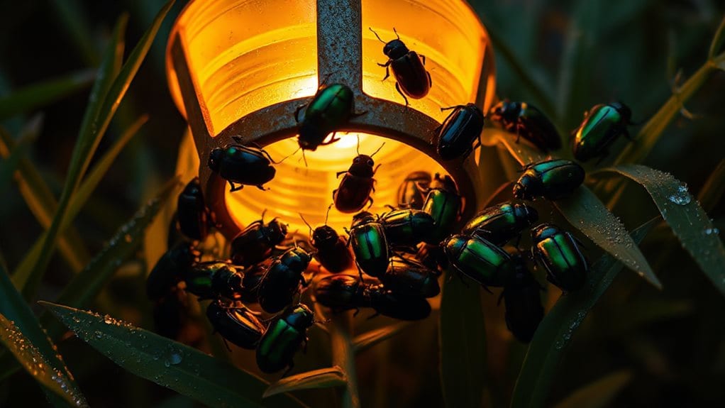 beetles attracted to outdoor lights