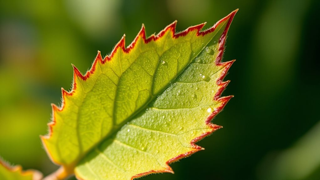 brown edges on plant leaves