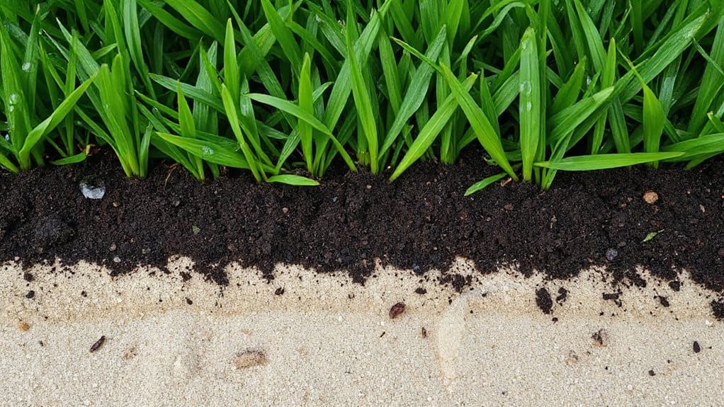 clay wetness makes lawn hard sand drains