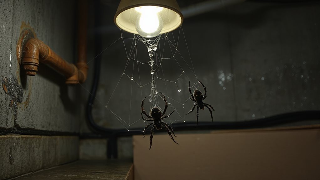 damp basements attract spiders