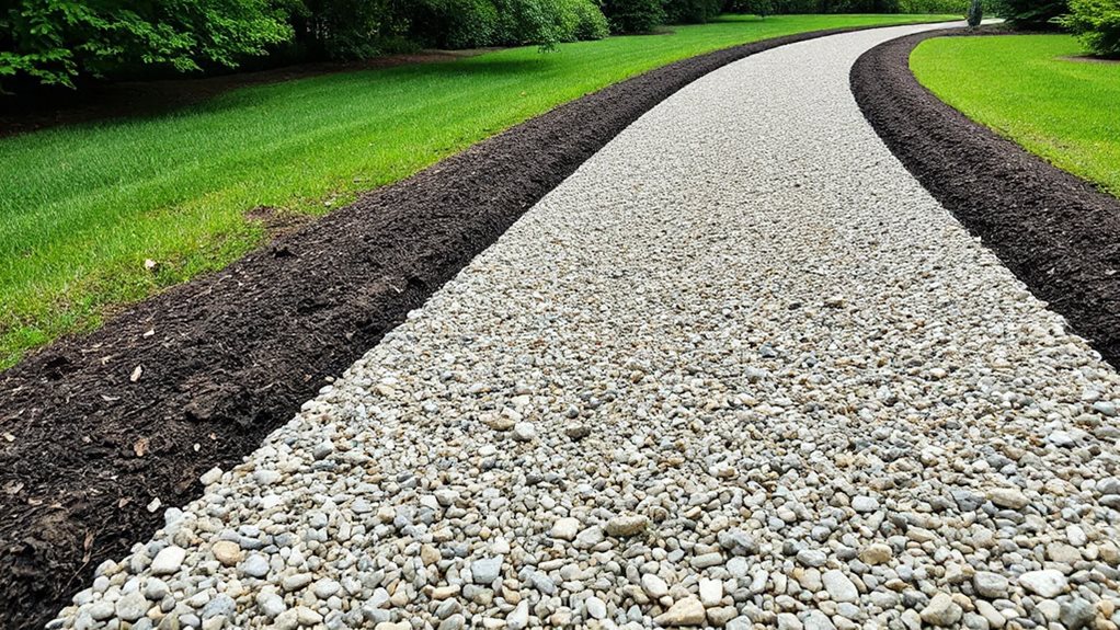 drainage trenching with perforated pipe