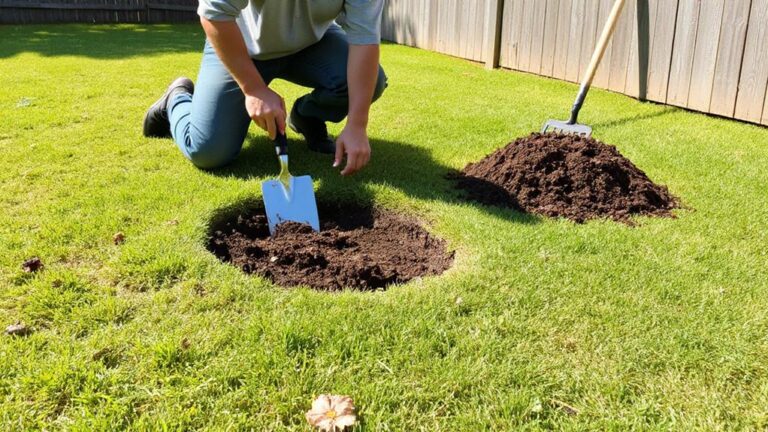 fixing lawn low spots easily