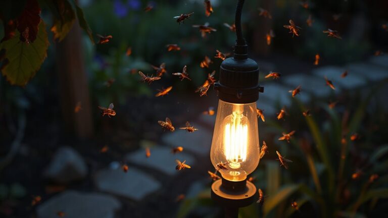 flies attract to outdoor lights