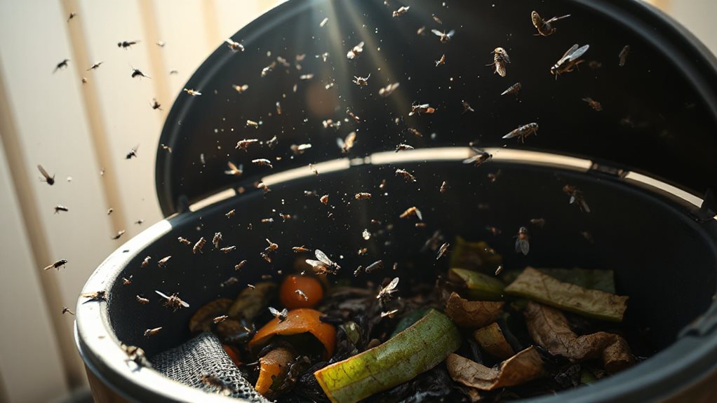 fly infested soggy compost attracts flies