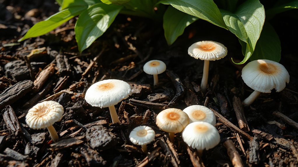 fungi thrive in shredded mulch