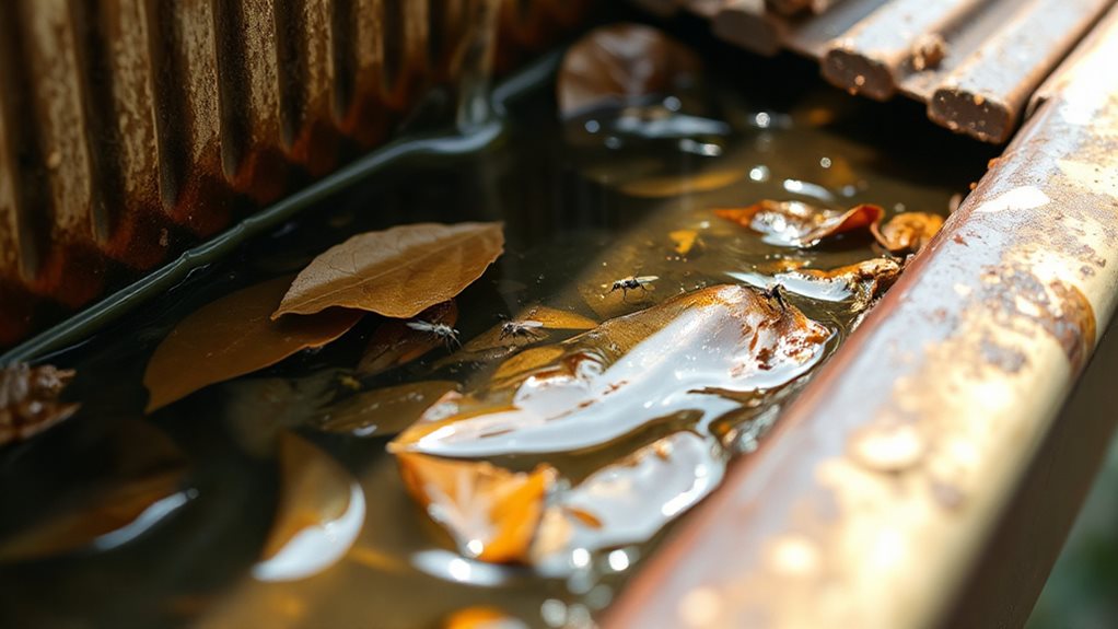 gutter cleaning with guards twice yearly