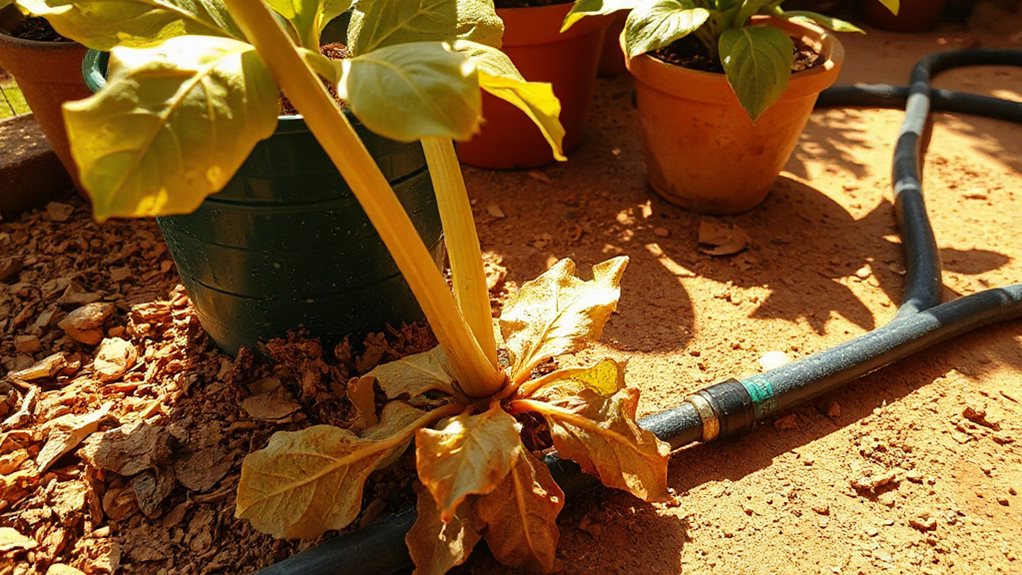 heat wind low humidity wilt plants