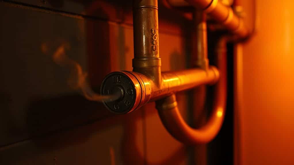 hot water pipe thermal ticking