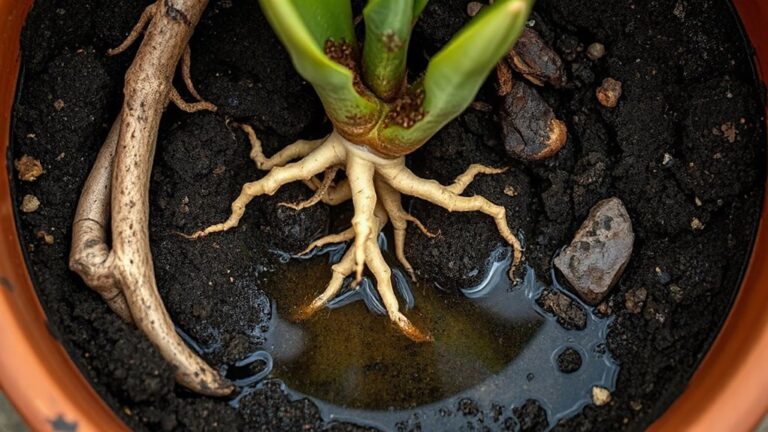 houseplant roots showing rot indicators