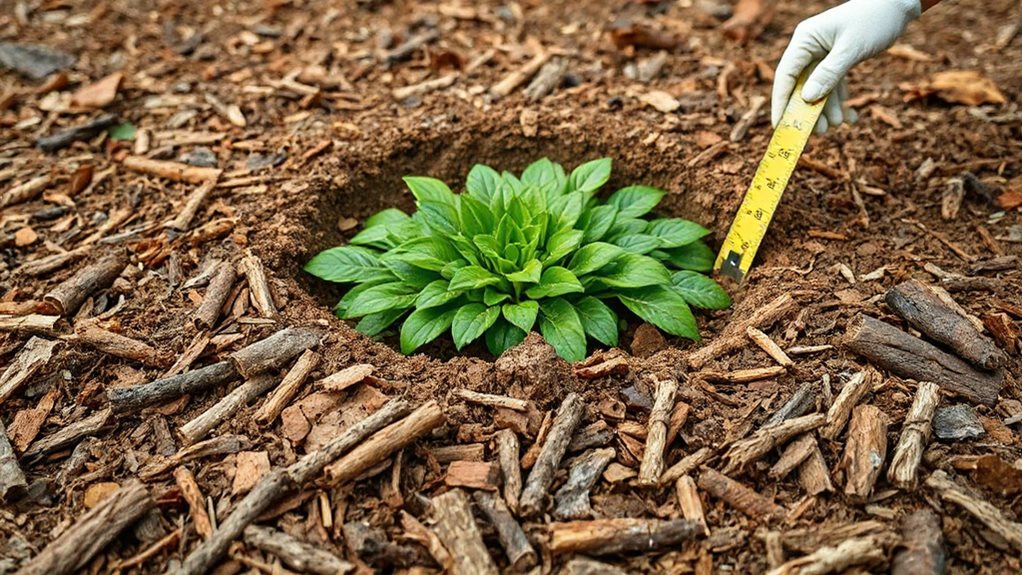 keep mulch under three inches