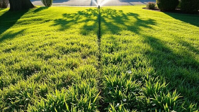 lawn greenness unevenly distributed