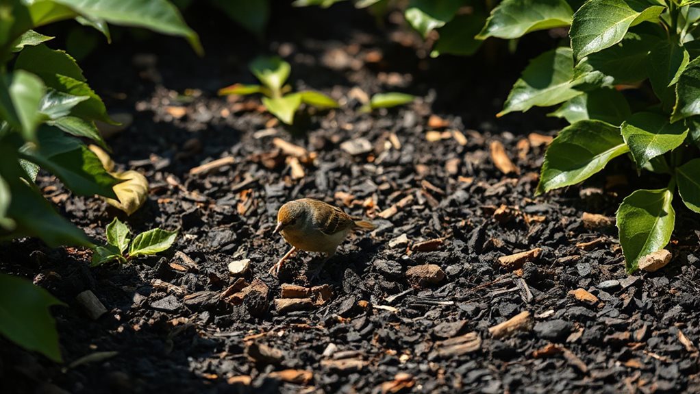 low attract mulch deters birds