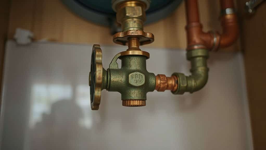 main or fixture valve partially closed