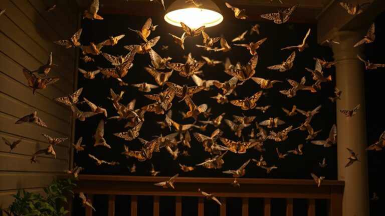 moths attracted to porch light