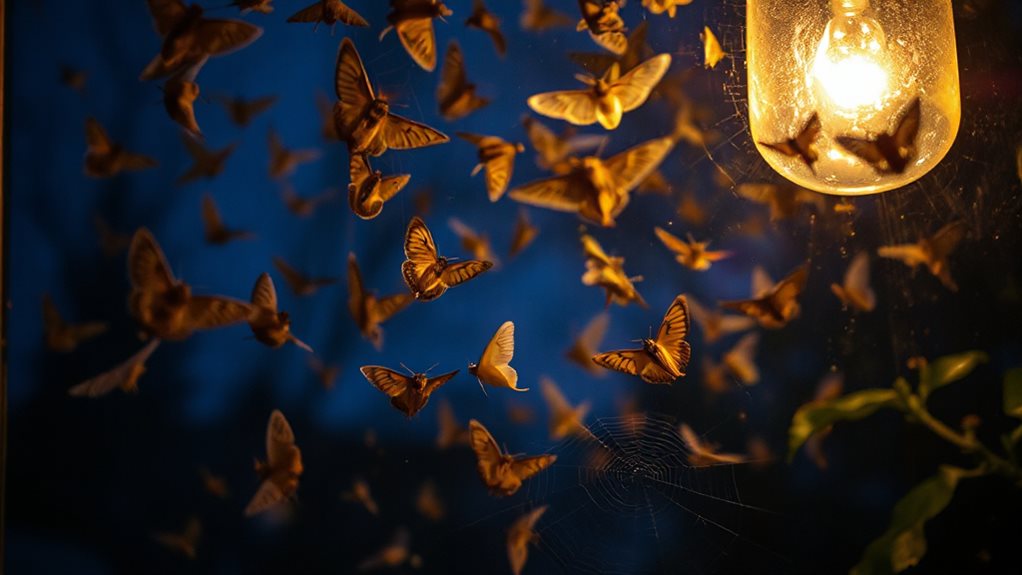 moths misled by artificial light