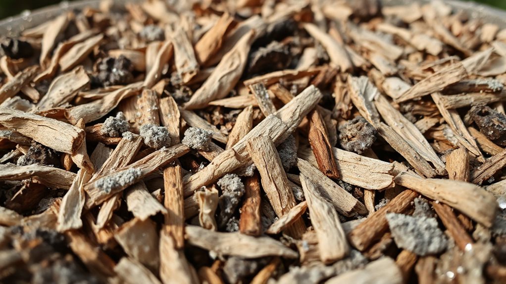 mulch turns white and moldy