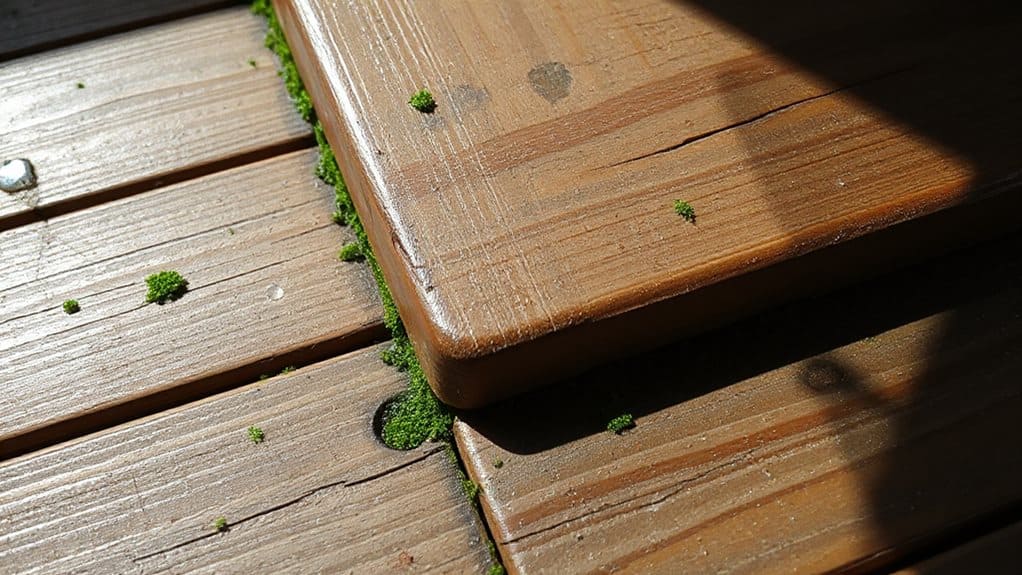 north facing deck stays damp longer