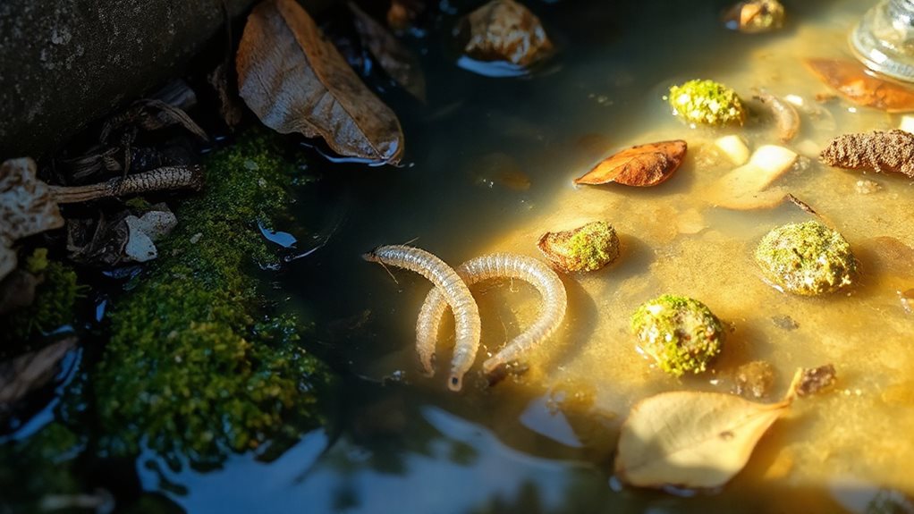 organic debris fuels mosquito larvae growth