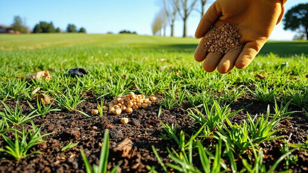 organic top dressing nourishes drought tolerant lawn