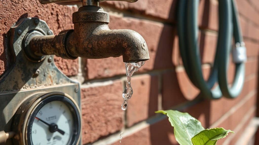 outdoor faucet pressure drop suddenly