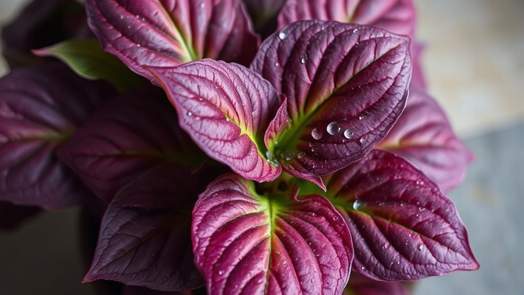 purple leaves signal nutrient stress under improper watering