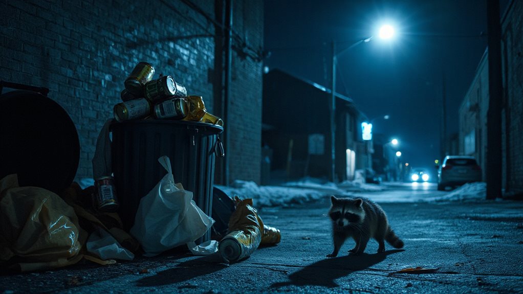 raccoons forage despite cold nights