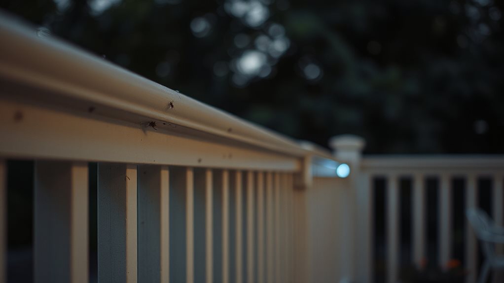 railing leds repel insects nearby