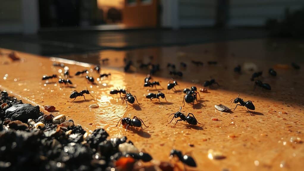 rain causes barrier erosion ants infiltrate