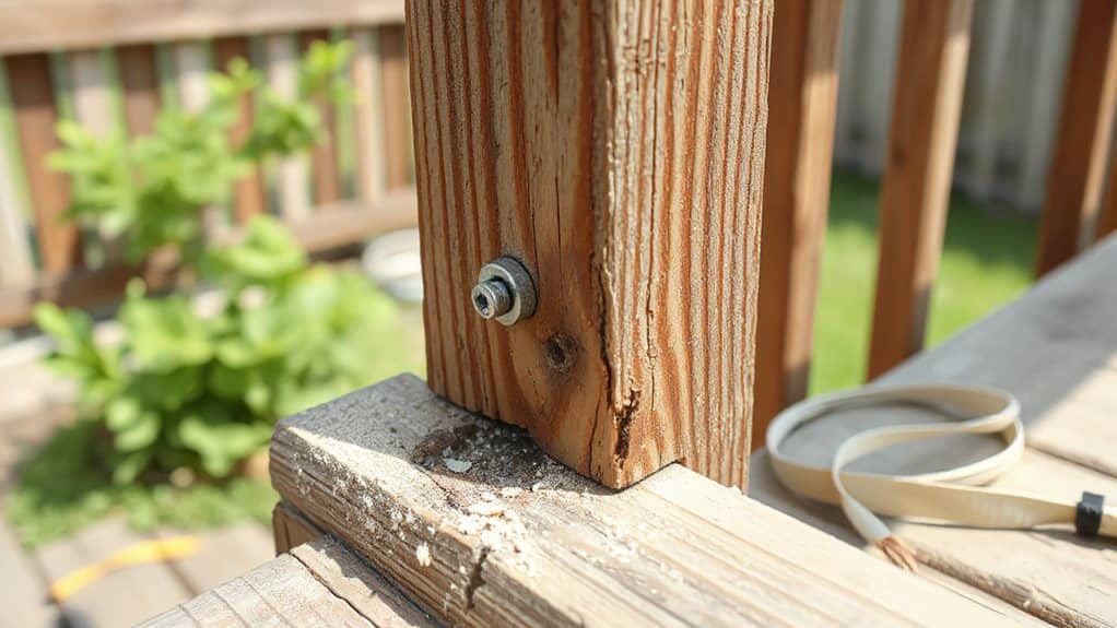 repairing loose deck railing posts