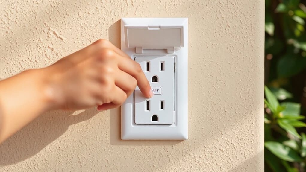 reset gfci outdoor outlet safely
