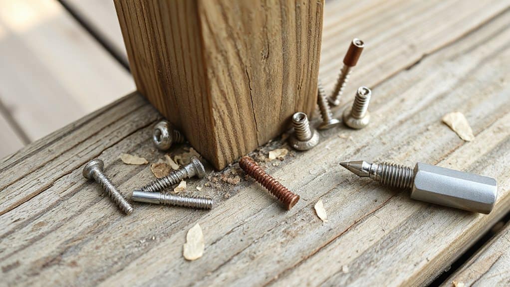 right screws for loose deck railing
