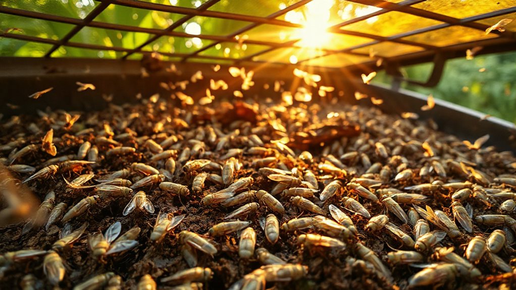 rotting moist compost attracts flies