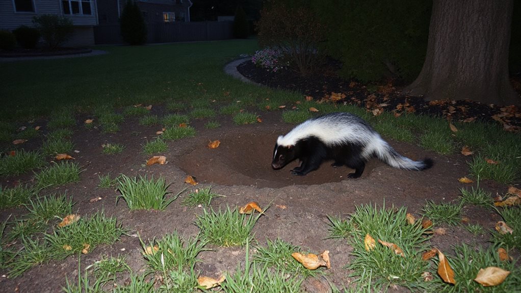 seasonal triggers intensify skunk digging