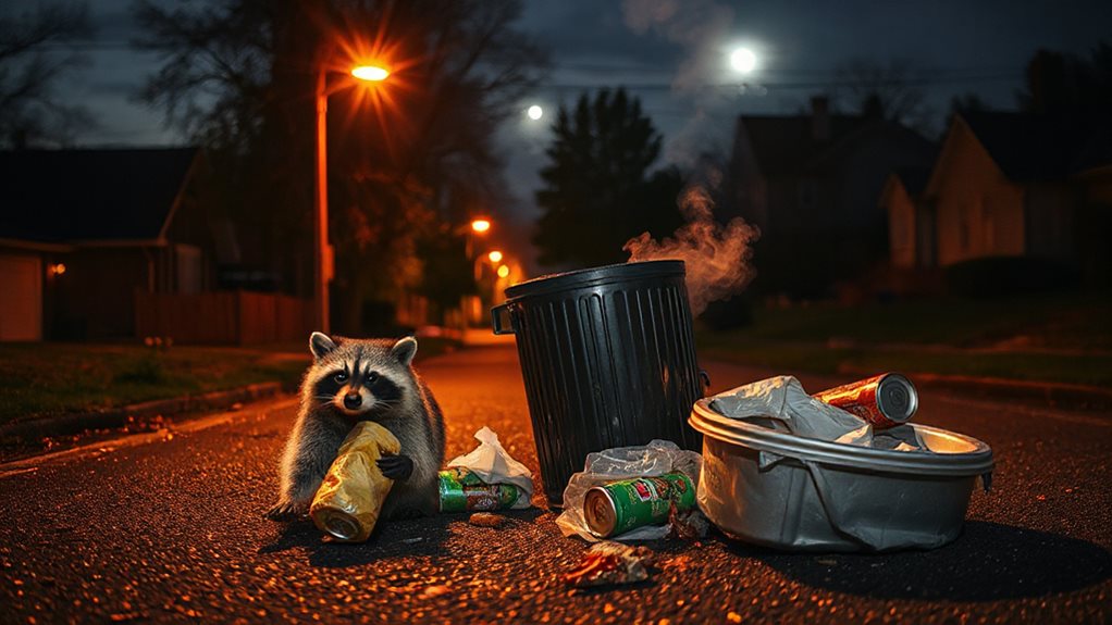 secure lockable trash bins nightly