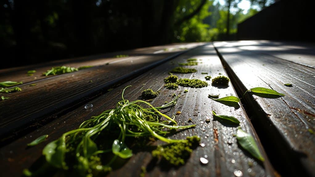 shaded decks foster algae growth