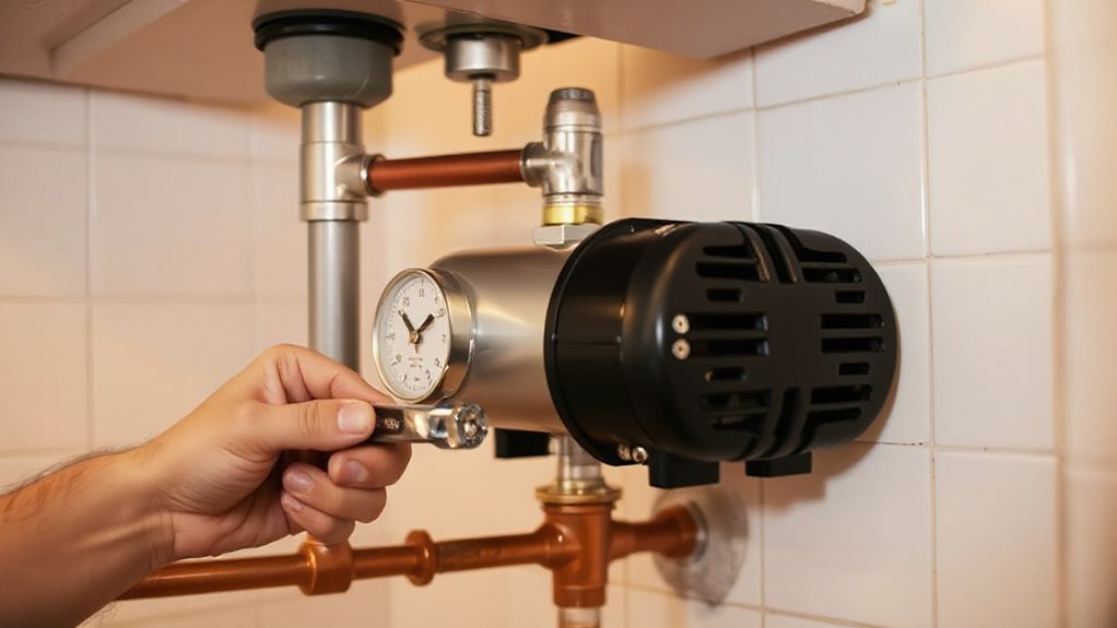 shower booster pump installation details