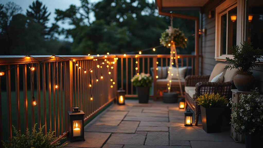 spread small lights for gentler glow