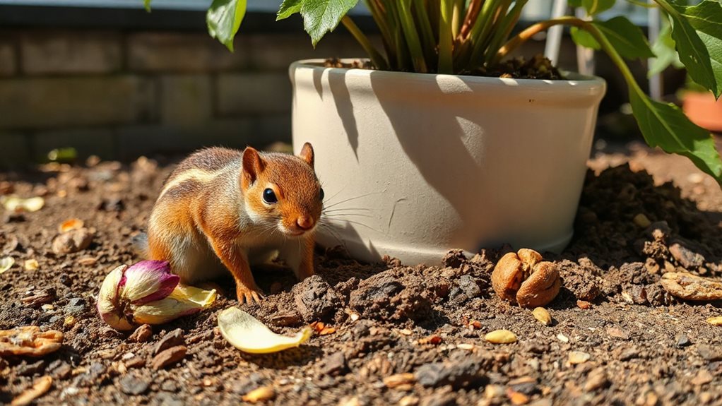 squirrel havoc in pots