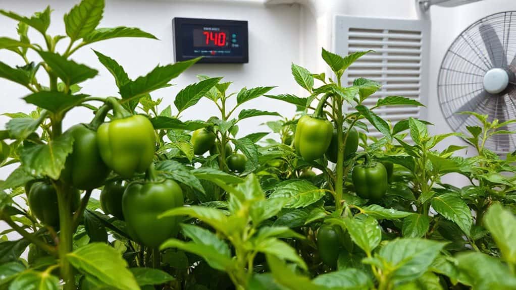 steady temps healthy peppers