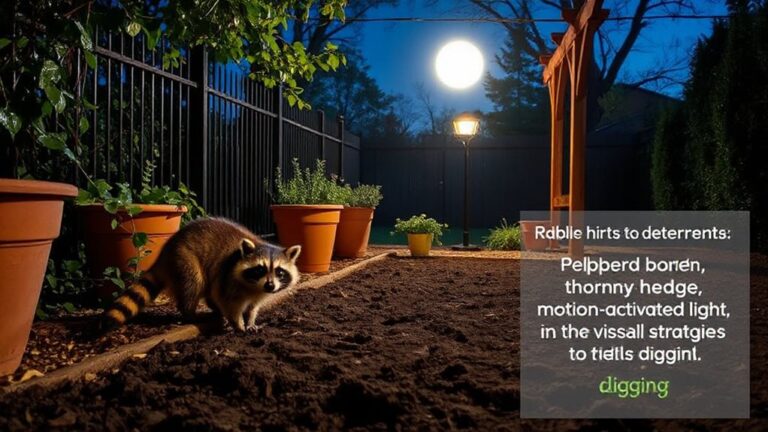 stopping raccoons from garden digging